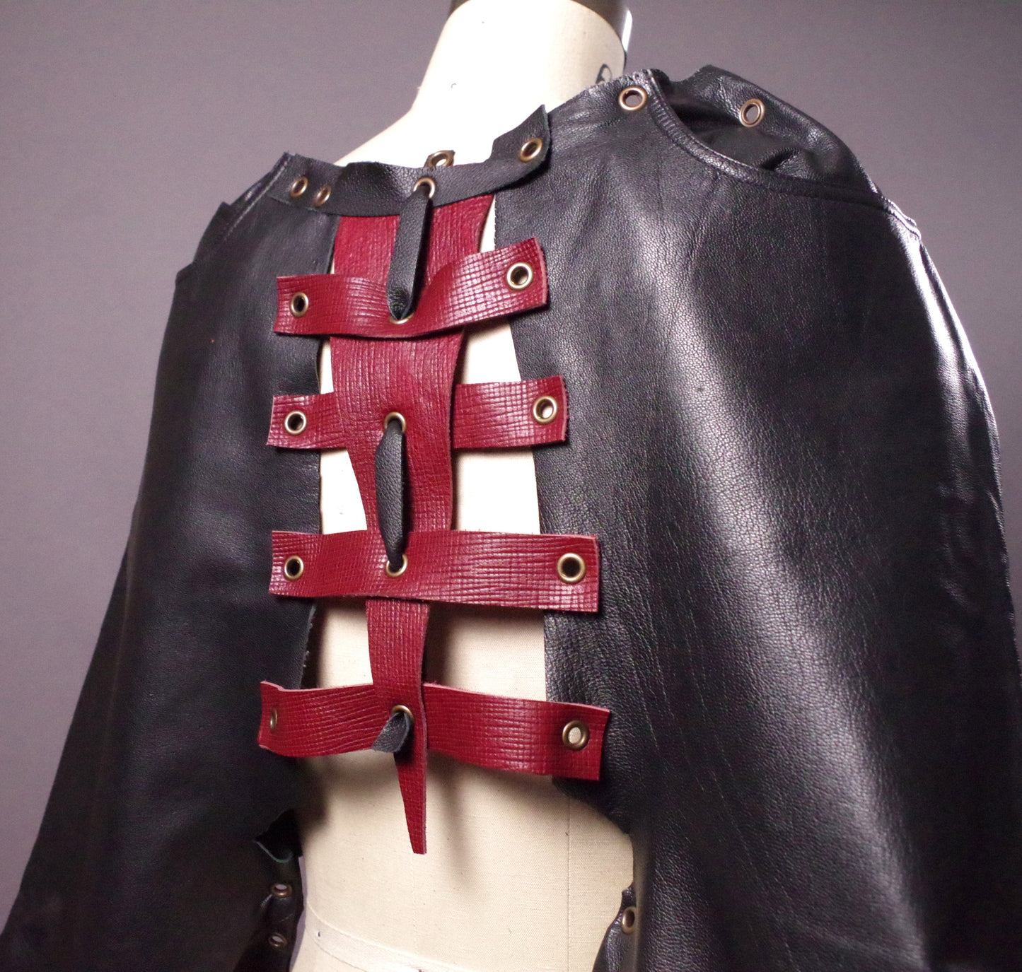 Goth Leather Jacket, Women Leather Crop Jacket, Bolero Leather Jacket, Alternative Fashion
