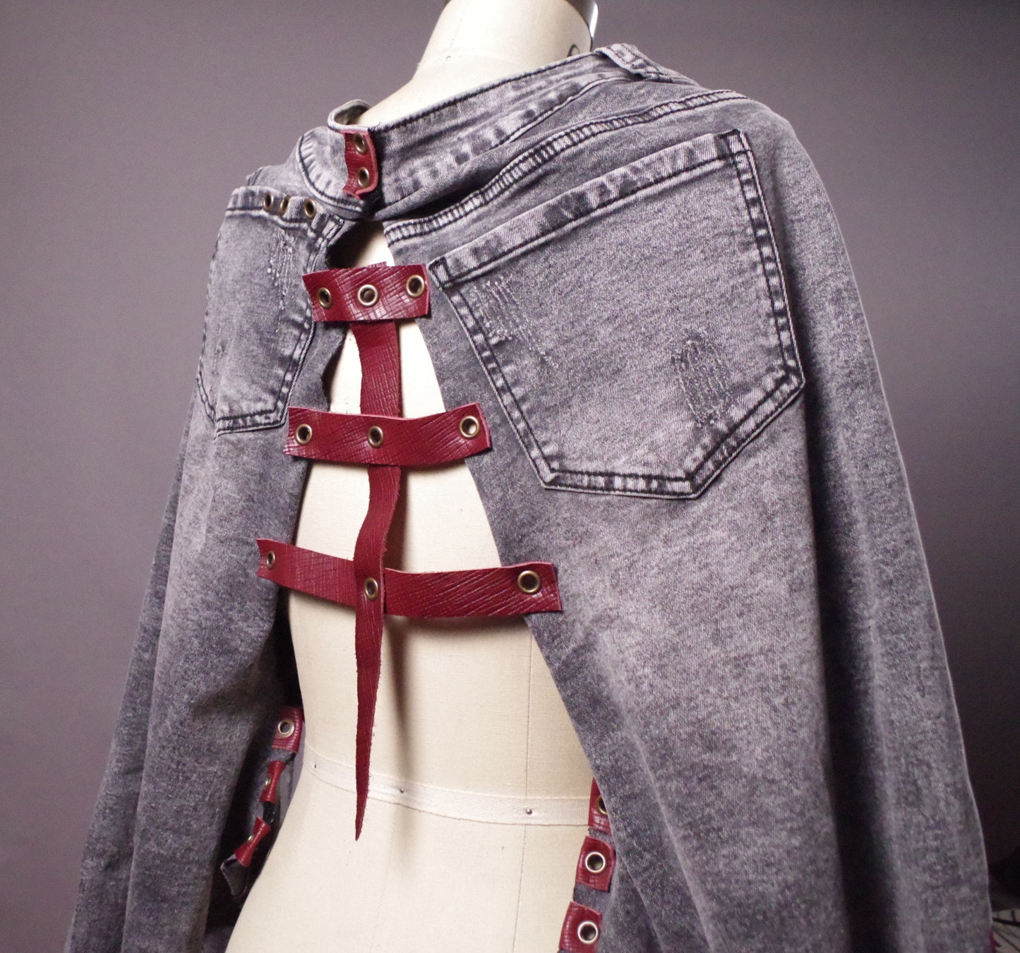 Paint Splatter Jean Jacket, Unique Denim Bolero Jacket, Women Jean Denim Jacket, Street Fashion, Graffiti