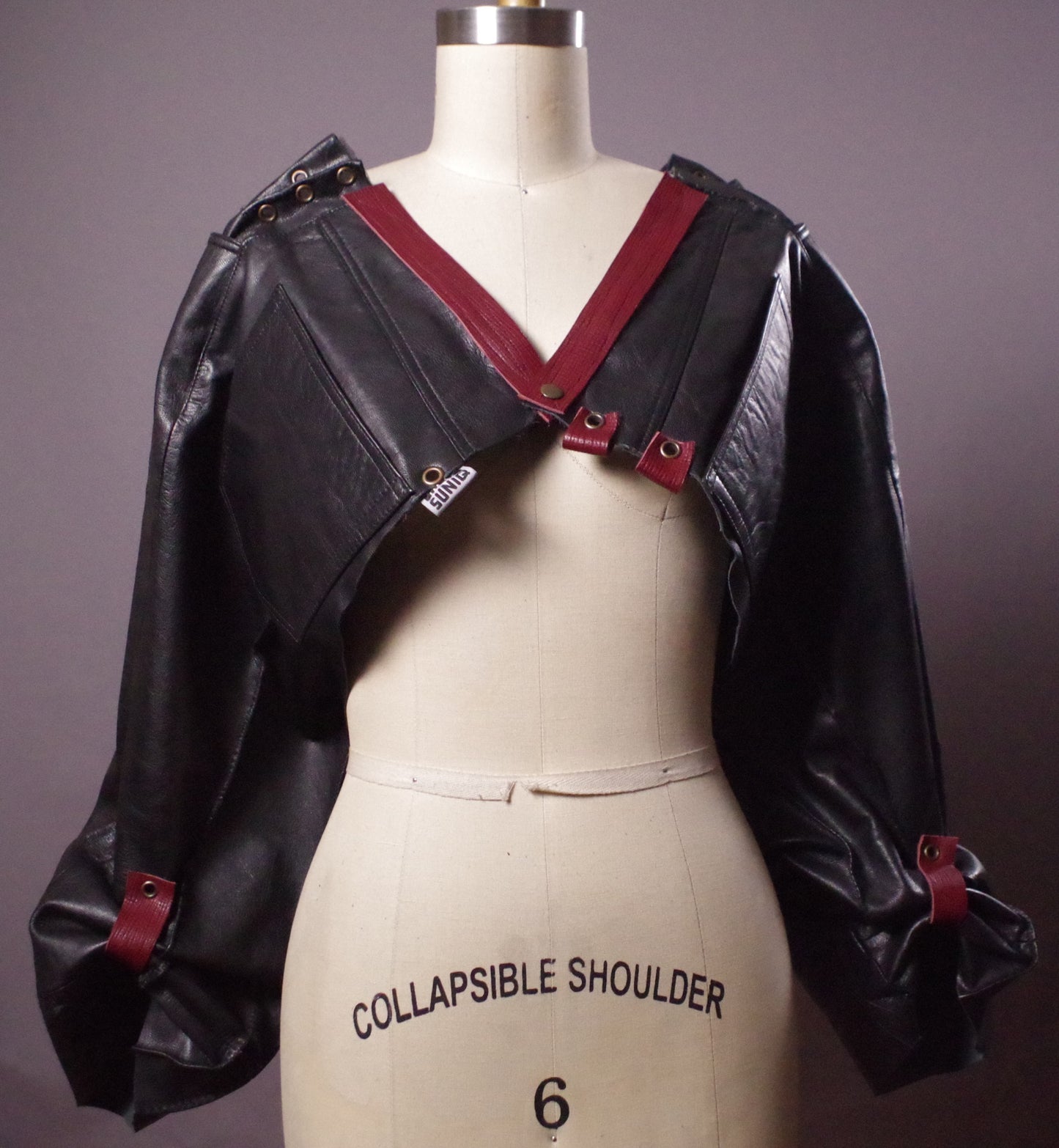 Goth Leather Jacket, Women Leather Crop Jacket, Bolero Leather Jacket, Alternative Fashion
