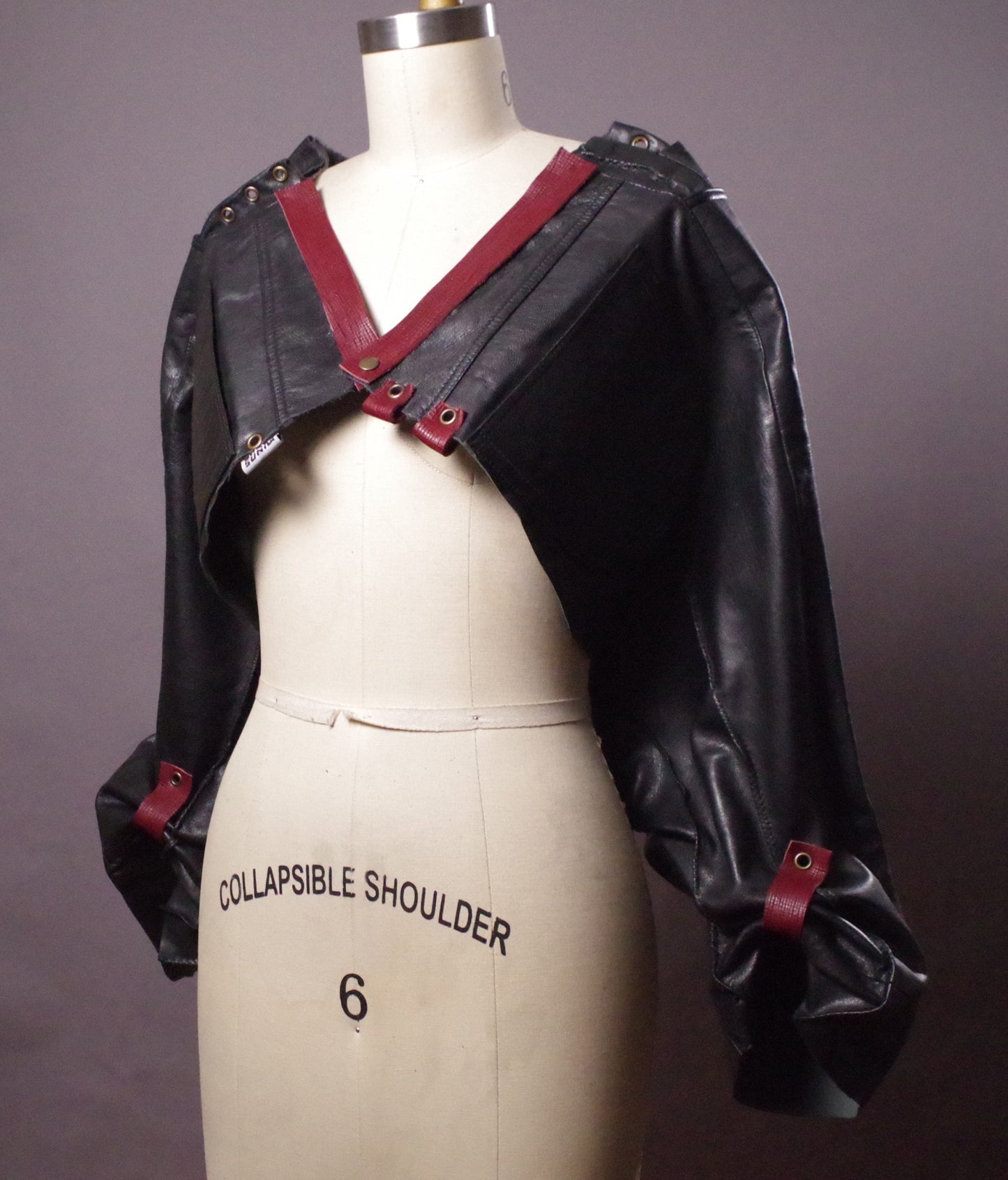 Goth Leather Jacket, Women Leather Crop Jacket, Bolero Leather Jacket, Alternative Fashion