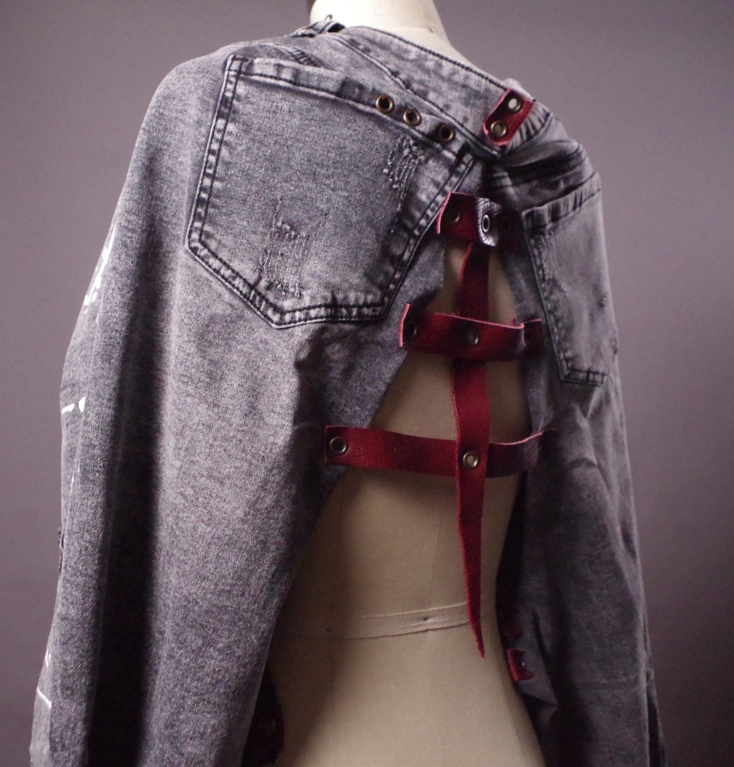 Paint Splatter Jean Jacket, Unique Denim Bolero Jacket, Women Jean Denim Jacket, Street Fashion, Graffiti
