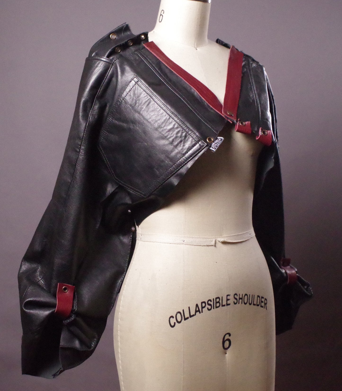 Goth Leather Jacket, Women Leather Crop Jacket, Bolero Leather Jacket, Alternative Fashion