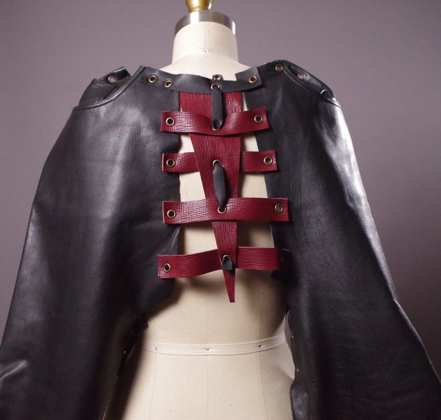 Goth Leather Jacket, Women Leather Crop Jacket, Bolero Leather Jacket, Alternative Fashion