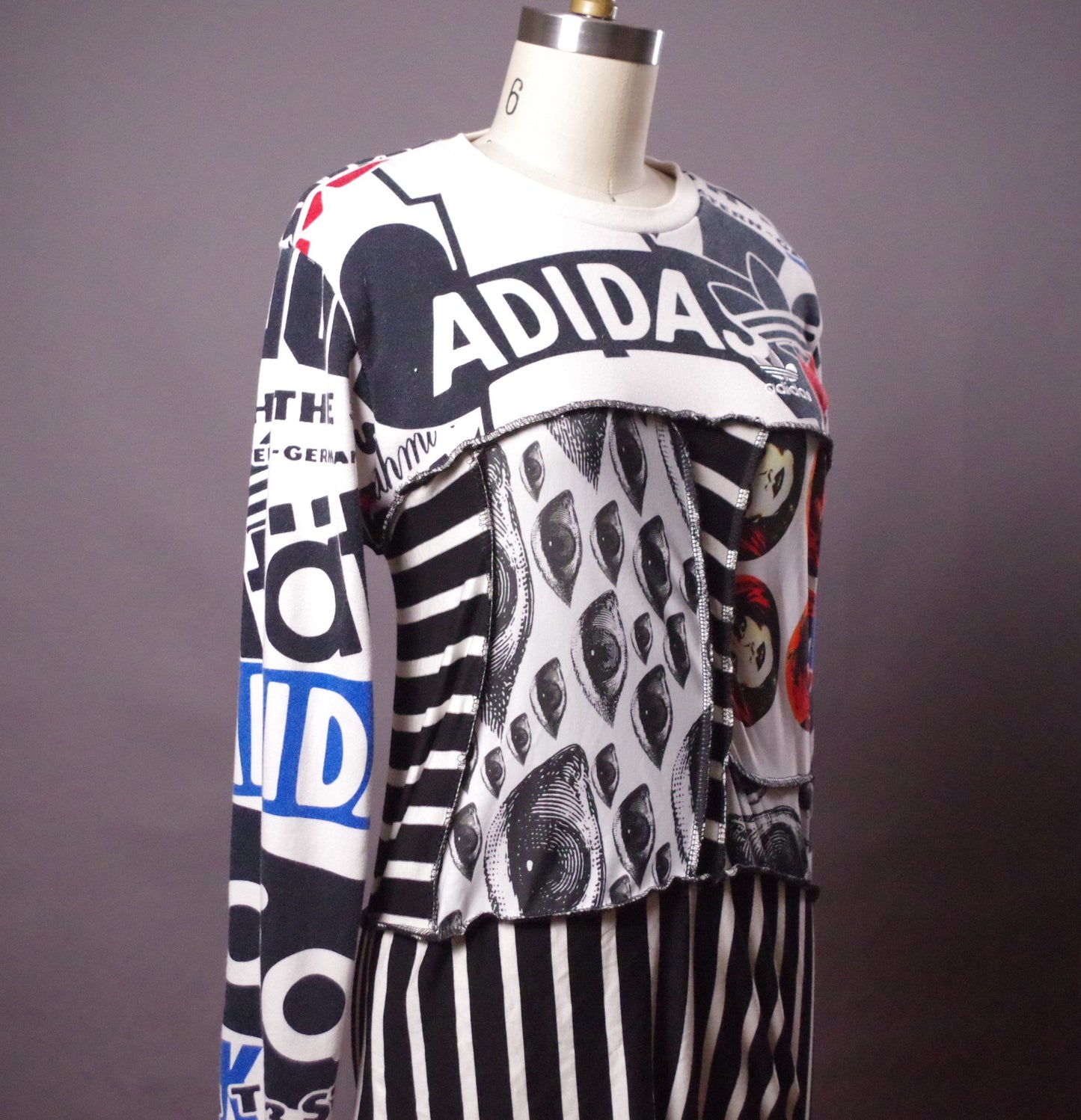 Reworked sweatshirt, Up-cycled patchwork Tunic, Upcycled Clothing