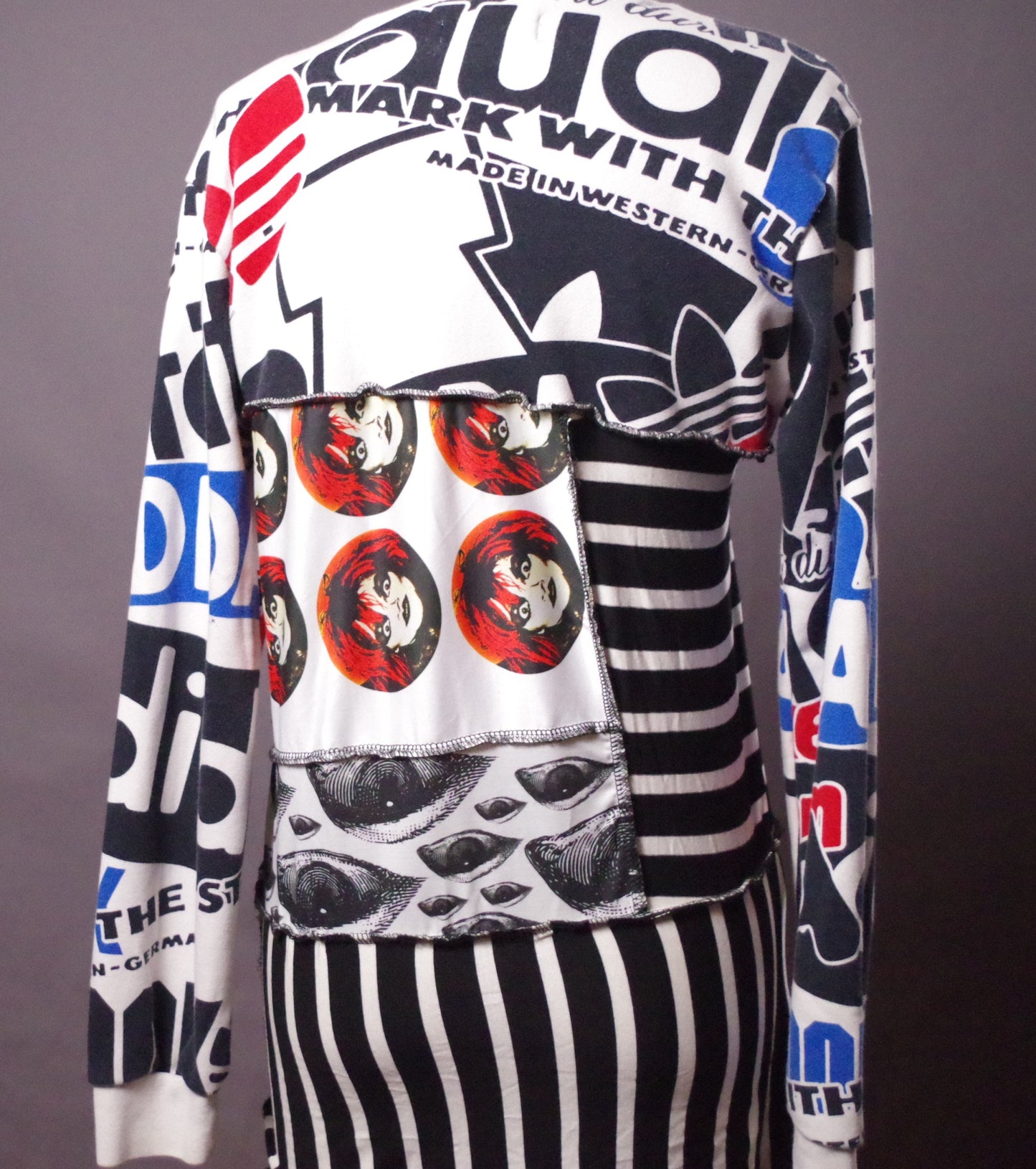 Reworked sweatshirt, Up-cycled patchwork Tunic, Upcycled Clothing