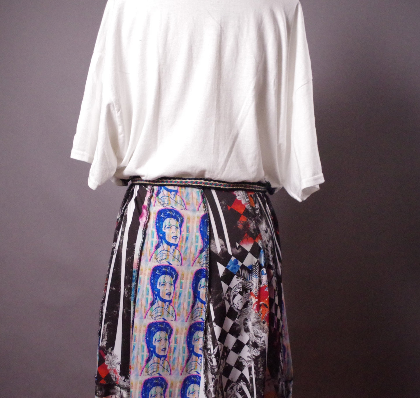 XL Upcycled Tshirt Dress, Plus size Patchwork Dress, One of a Kind Upcycled Clothing
