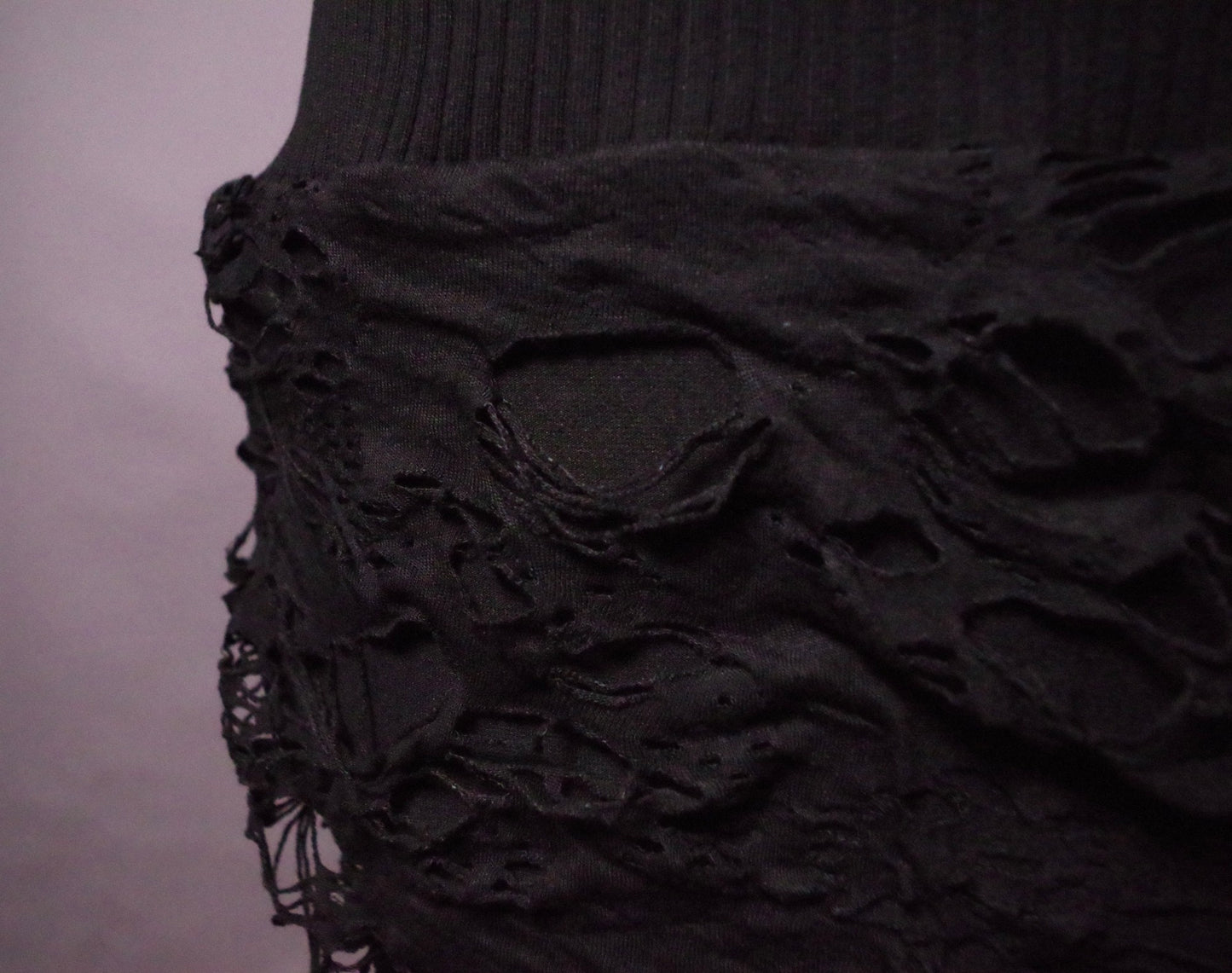 Goth Ripped leather tunic dress, Edgy Chain tunic, Avantgarde leather clothes