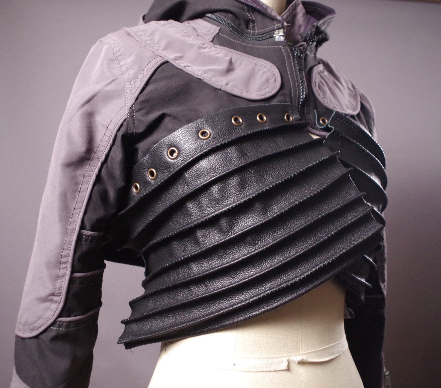 Cyberpunk women Jacket, OOAK leather jacket, Punk wear, Cyberpunk hoodie, Alternative Clothes