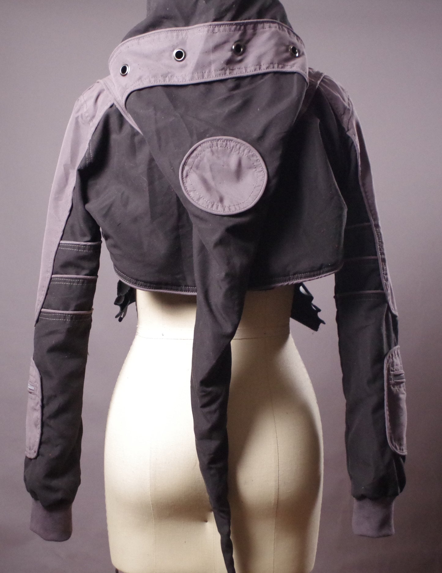 Cyberpunk women Jacket, OOAK leather jacket, Punk wear, Cyberpunk hoodie, Alternative Clothes