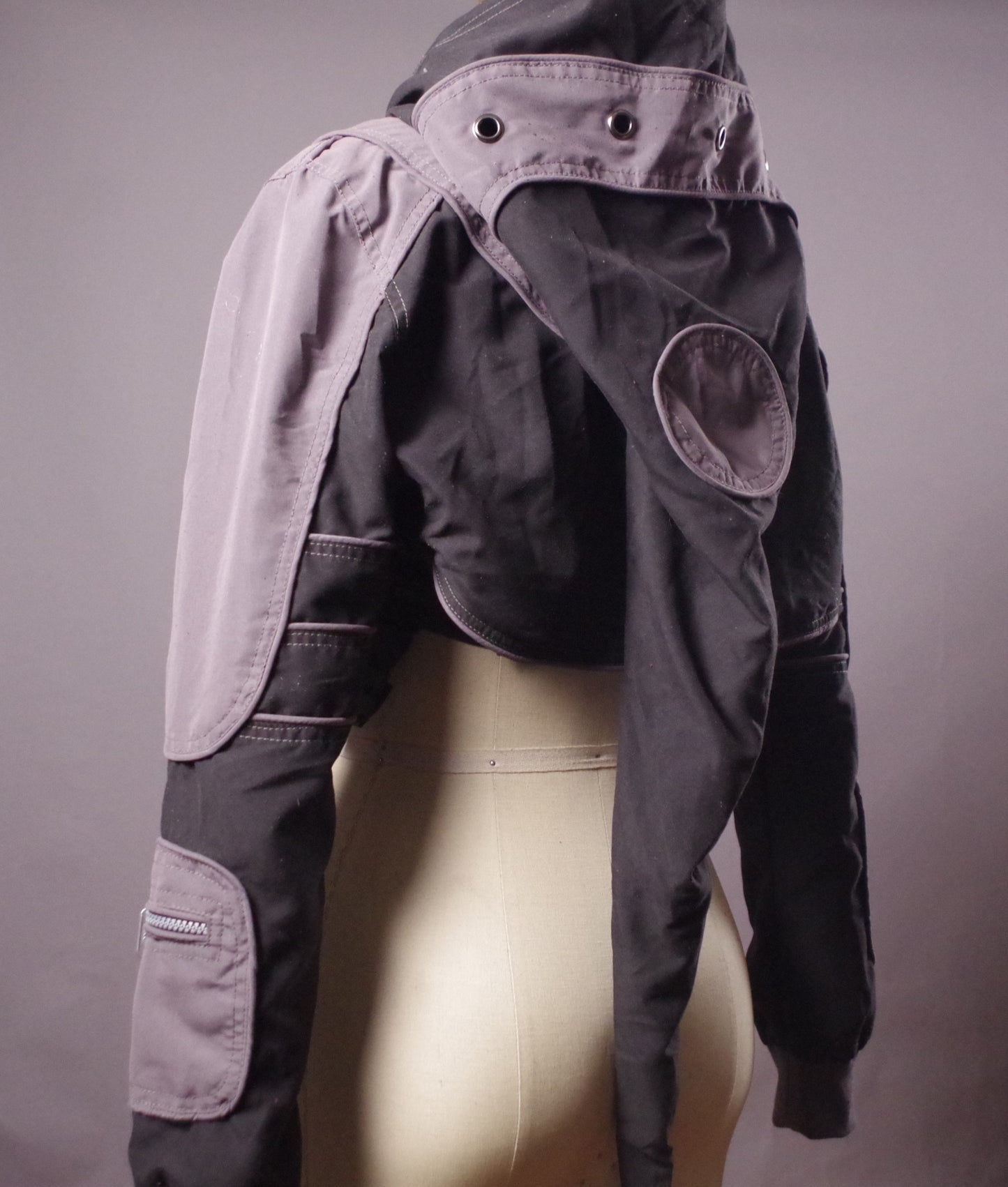 Cyberpunk women Jacket, OOAK leather jacket, Punk wear, Cyberpunk hoodie, Alternative Clothes