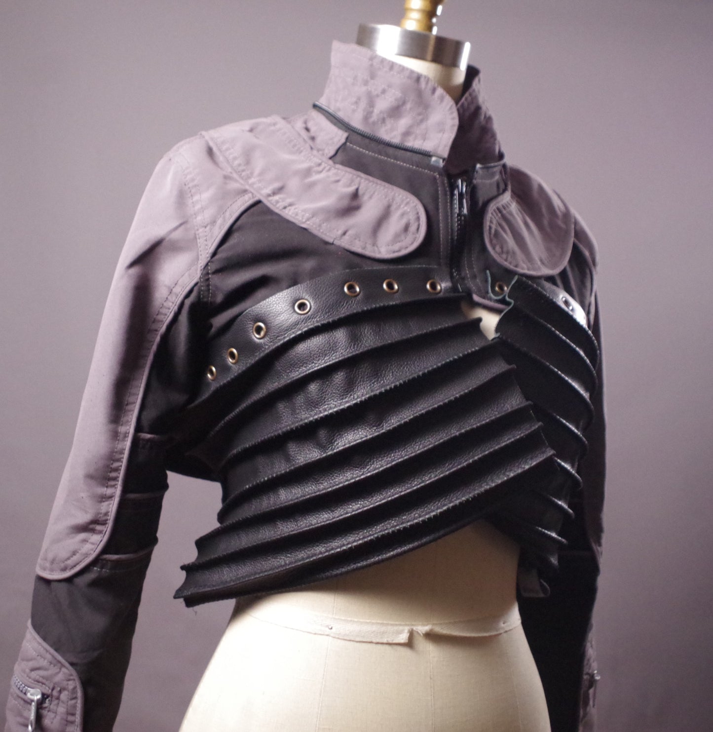 Cyberpunk women Jacket, OOAK leather jacket, Punk wear, Cyberpunk hoodie, Alternative Clothes