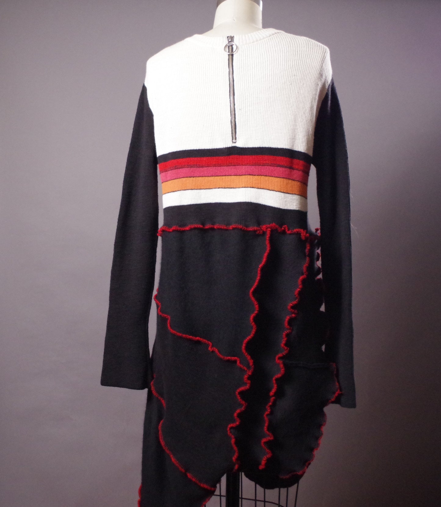 OOAK Sweater Tunic Dress, OOAK Sweater Dress, Wool Sweater Tunic Dress