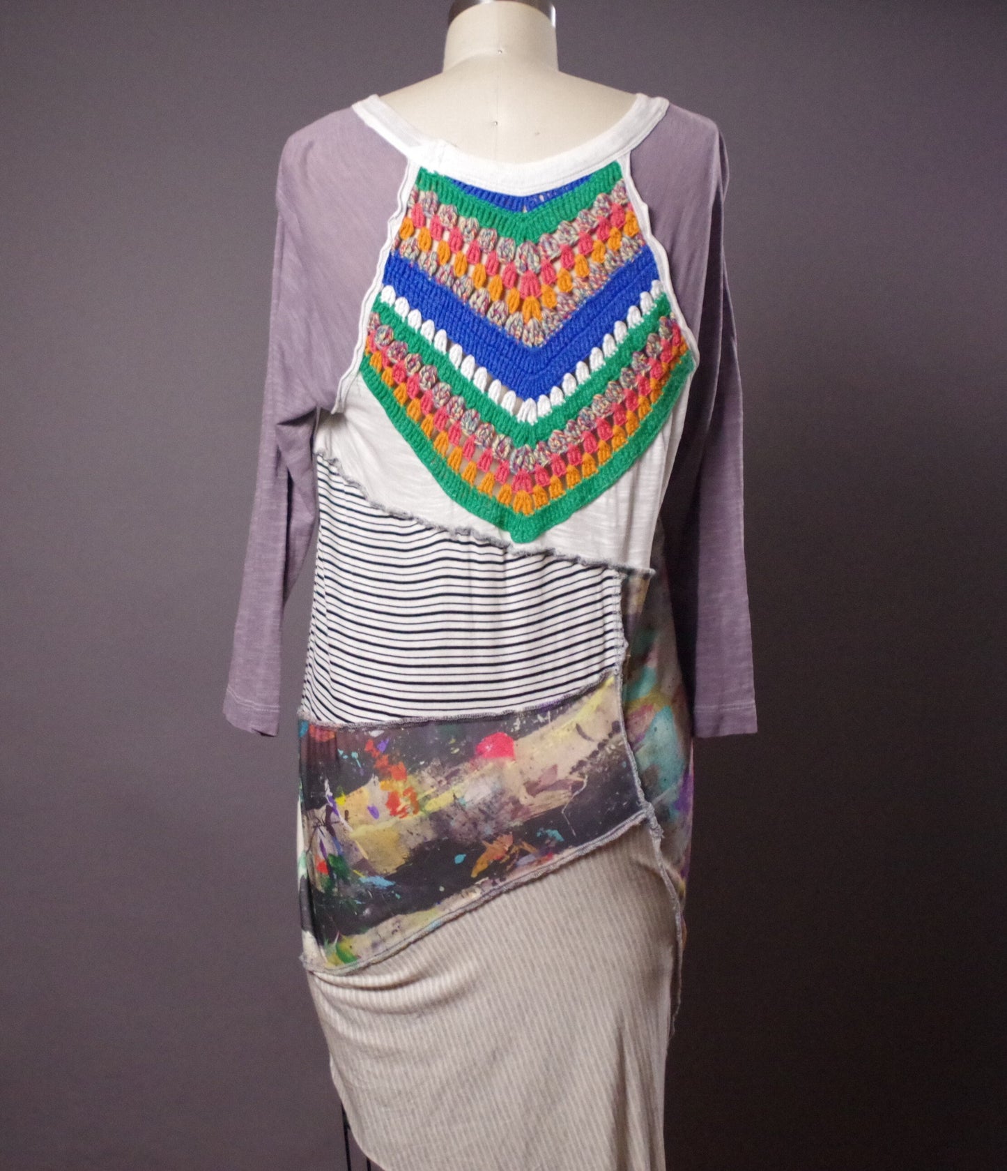 Up-cycled colorful dress, LGBT Rainbow dress, Pride Patchwork dress