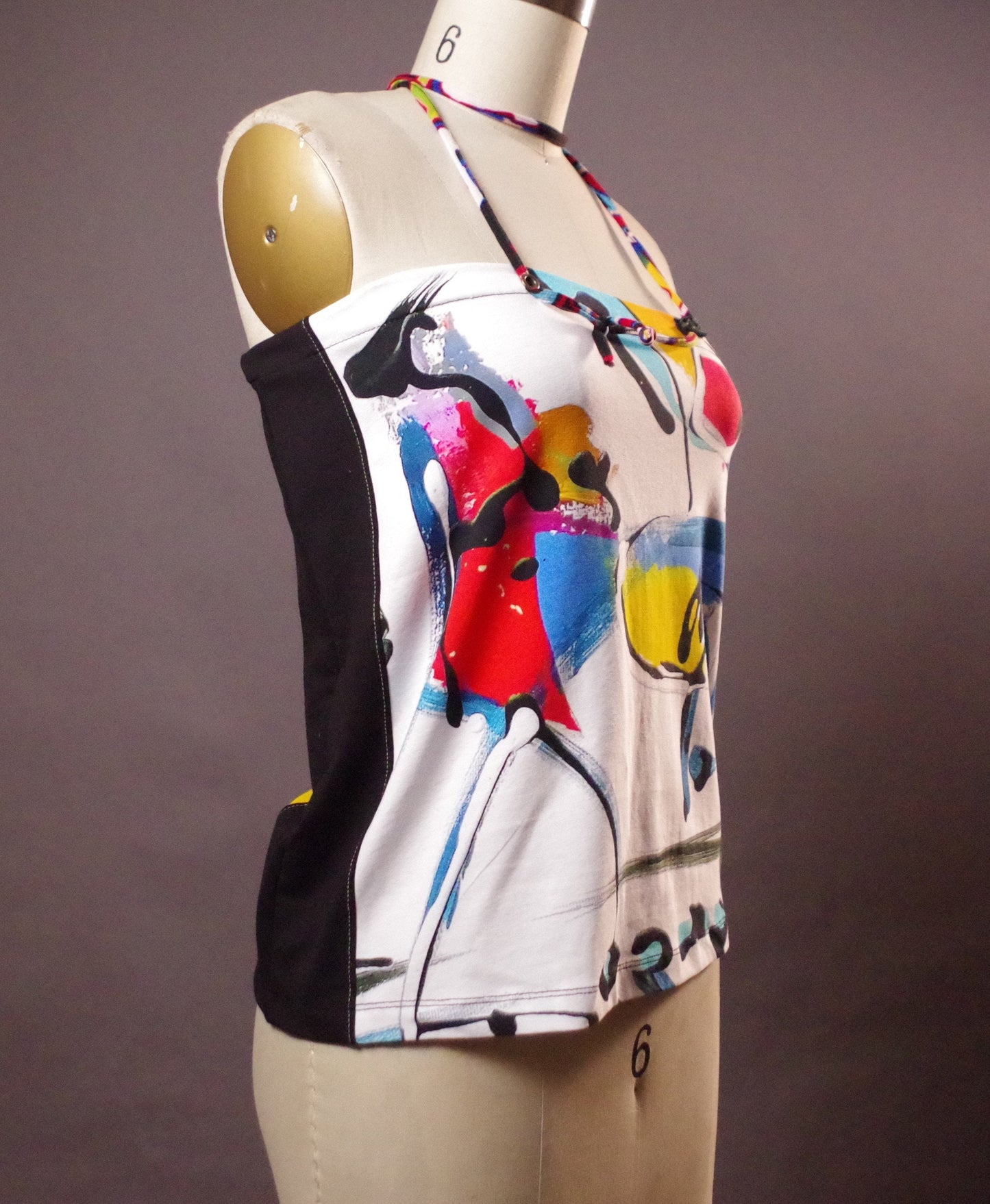 Unique summer tank top, art to wear tank top, Up-cycled Clothing