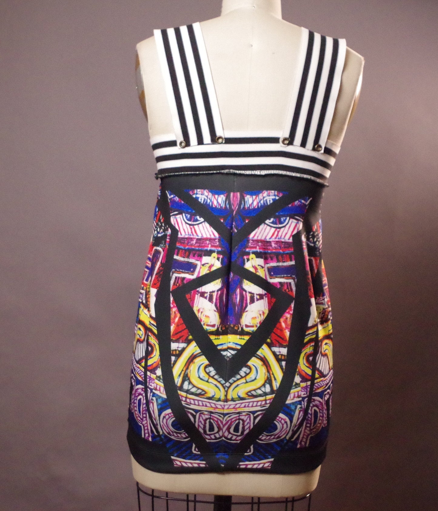 Abstract Up-cycled top, Unique graffiti summer top, Up-cycled Clothing