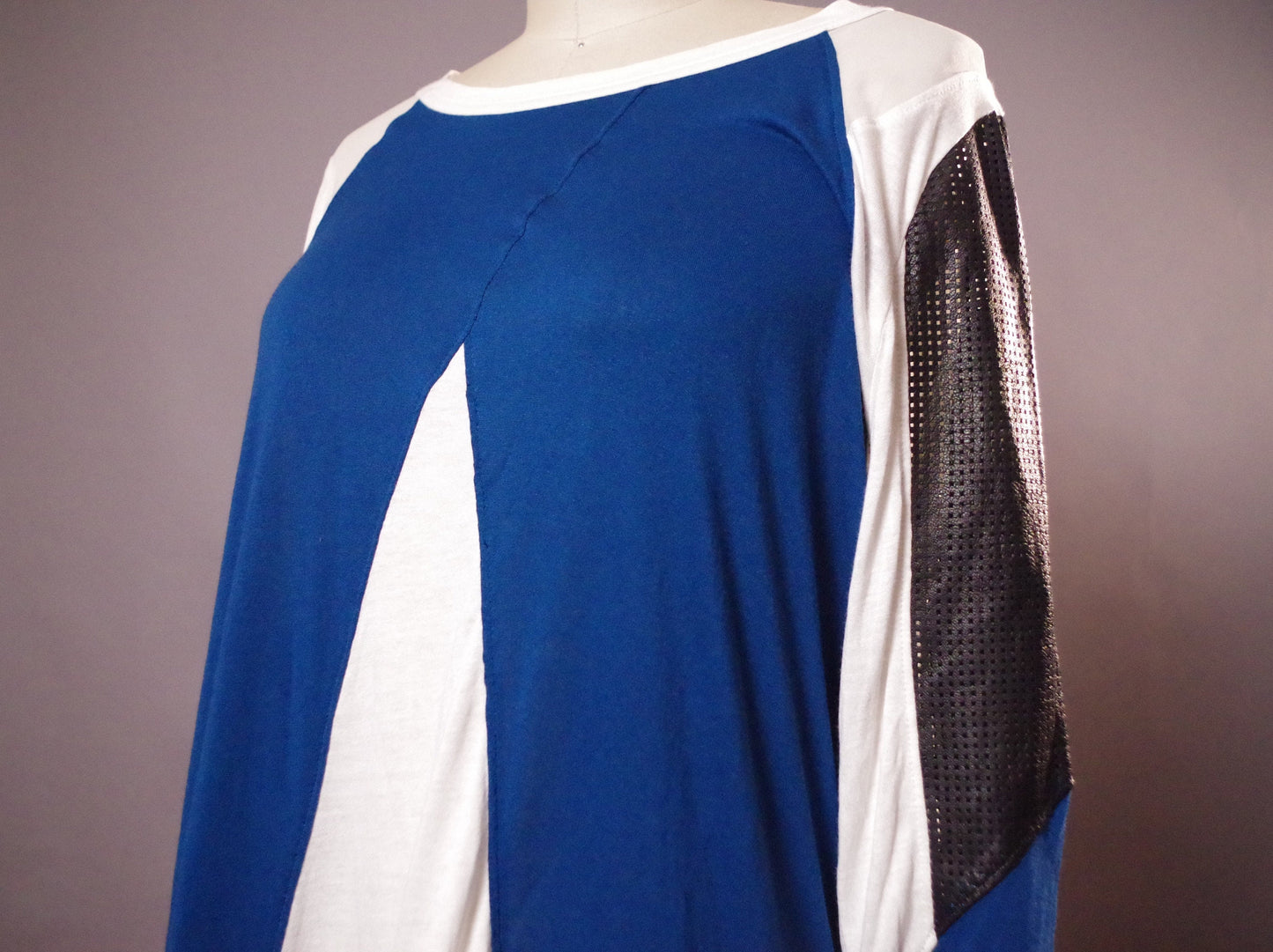OOAK Patchwork tshirt dress, Unique long sleeve dress, Up-cycled Clothing