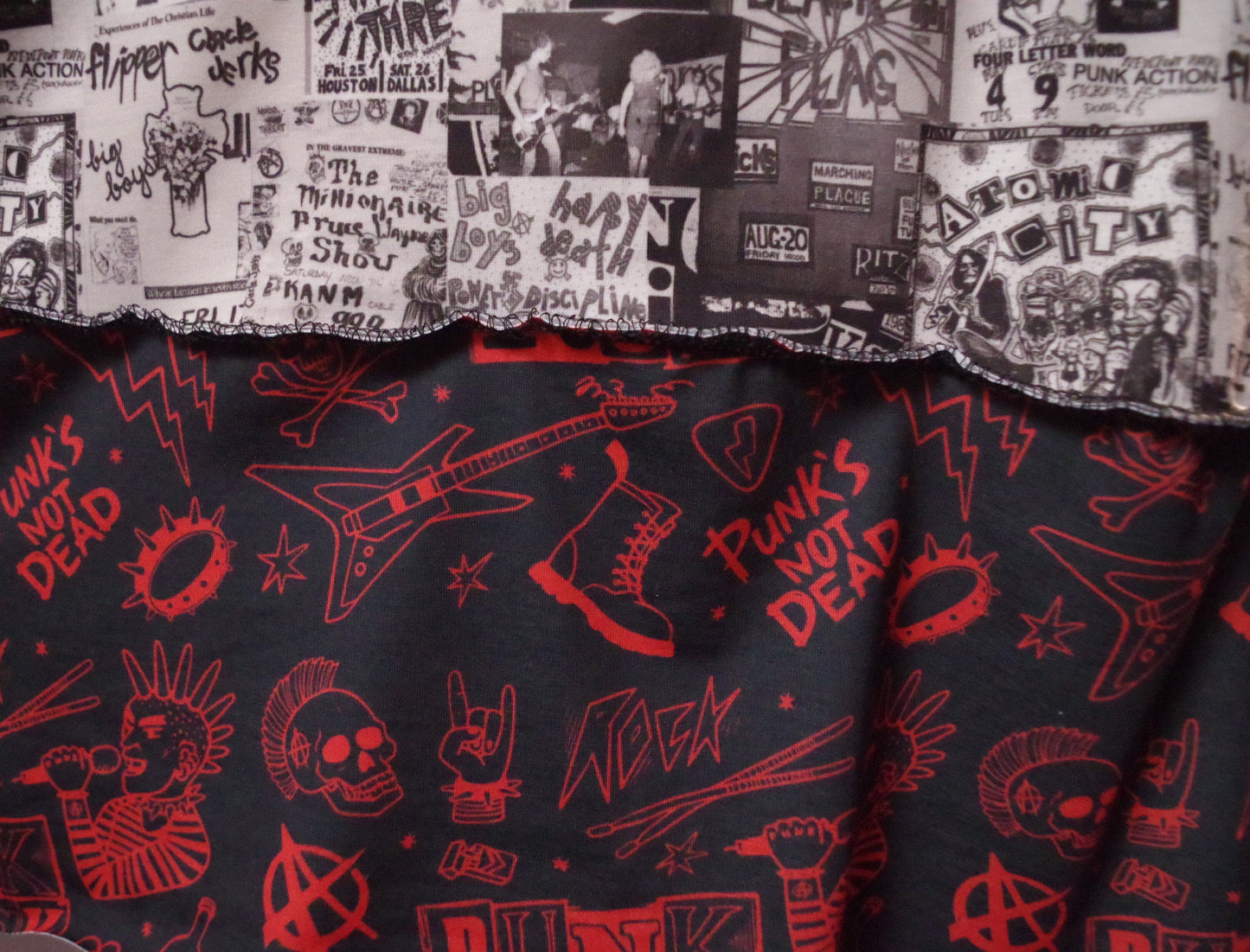 L Punk Rock tshirt dress, Up-cycled Dress, Up-cycled Clothing, Punk Rock clothes