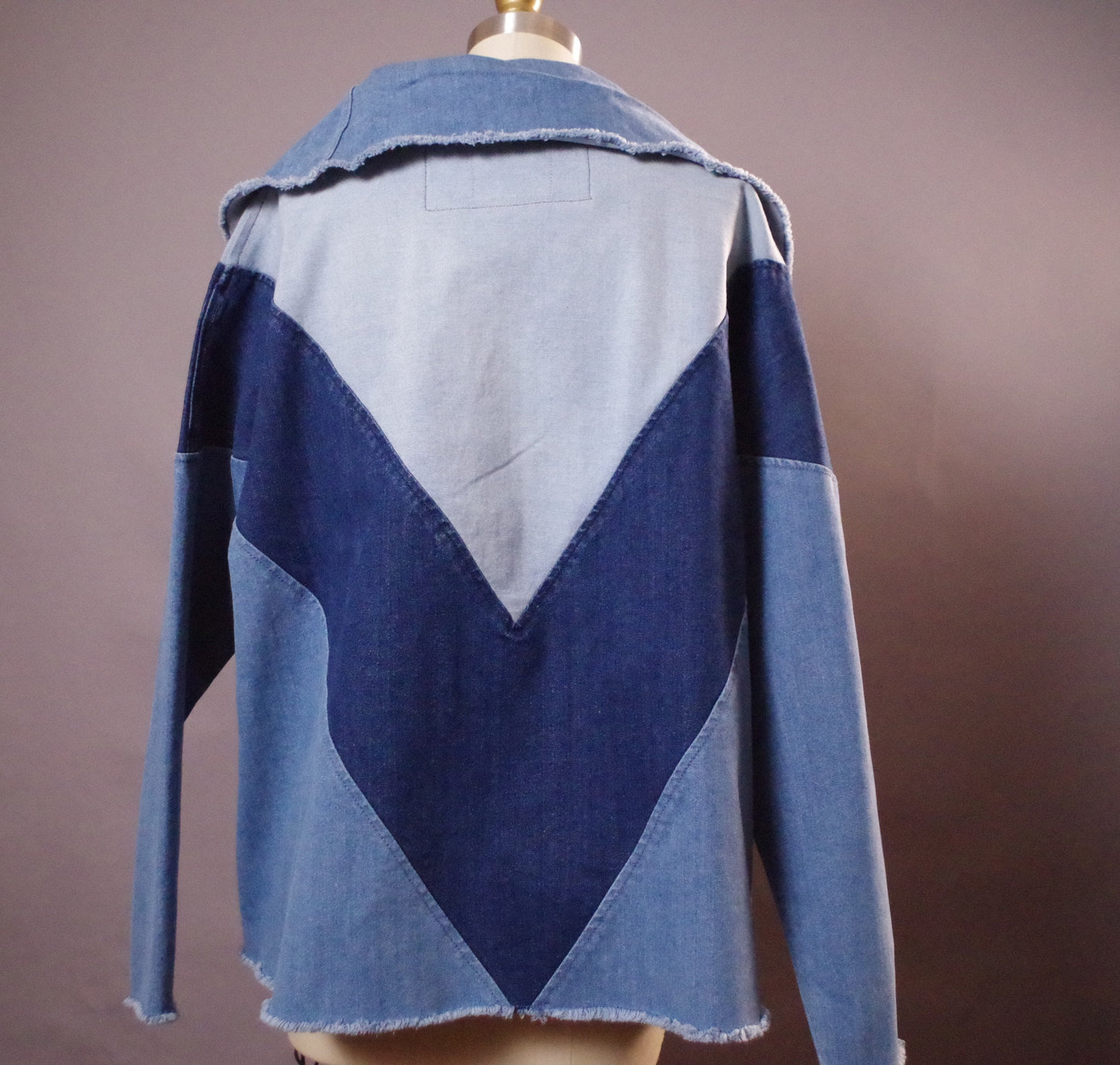 Up-cycled denim jacket, OOAK Jean jacket, Street clothing