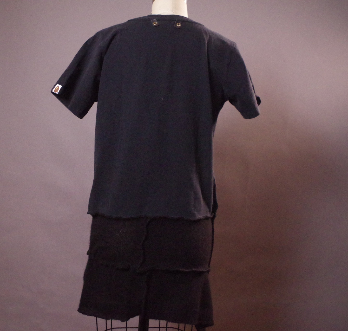 Unique Cashmere Tunic, Face cashmere top, Up-cycled clothing