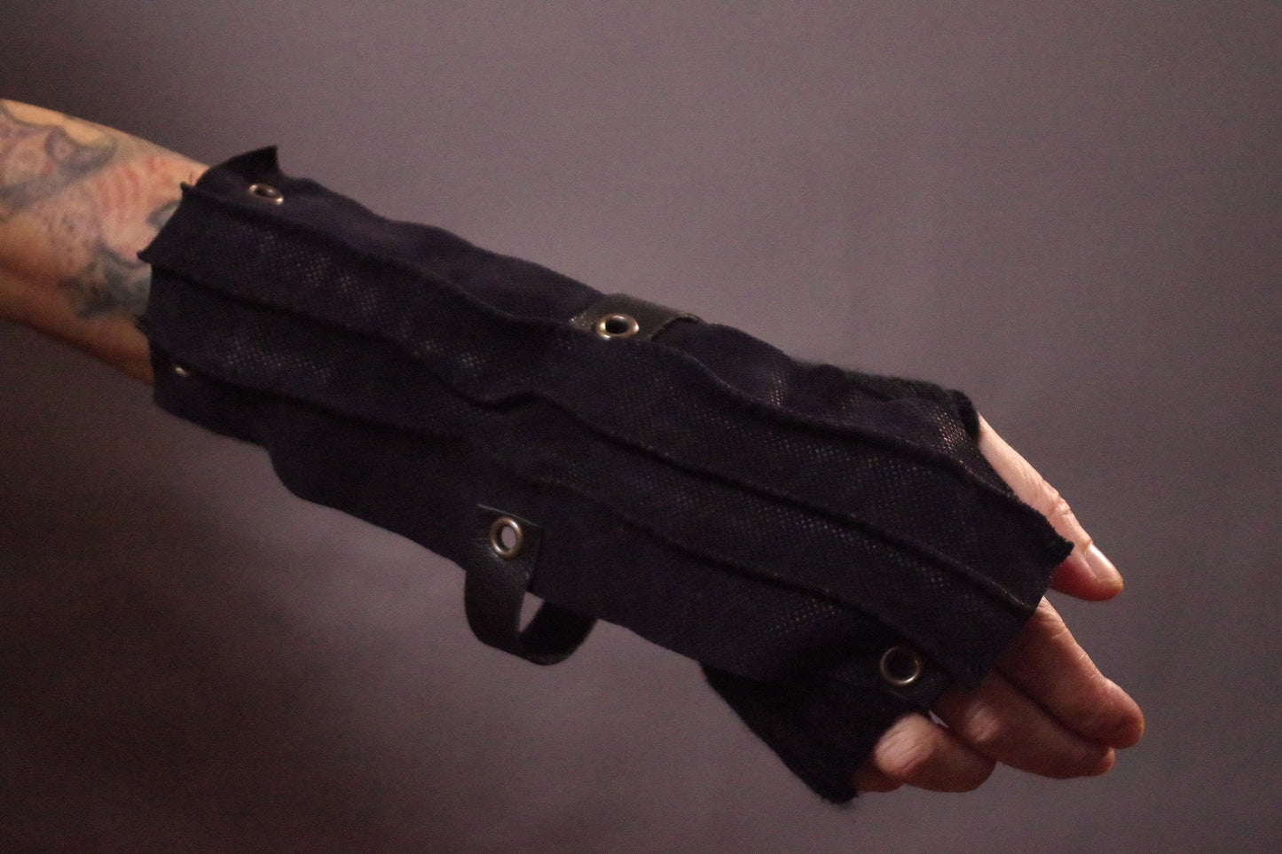 Leather Arm Warmers, Goth Black Long Gloves, Goth Accessories
