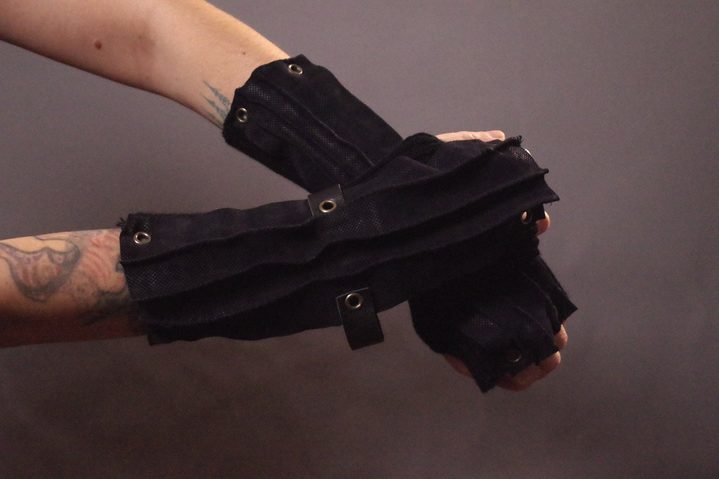 Leather Arm Warmers, Goth Black Long Gloves, Goth Accessories
