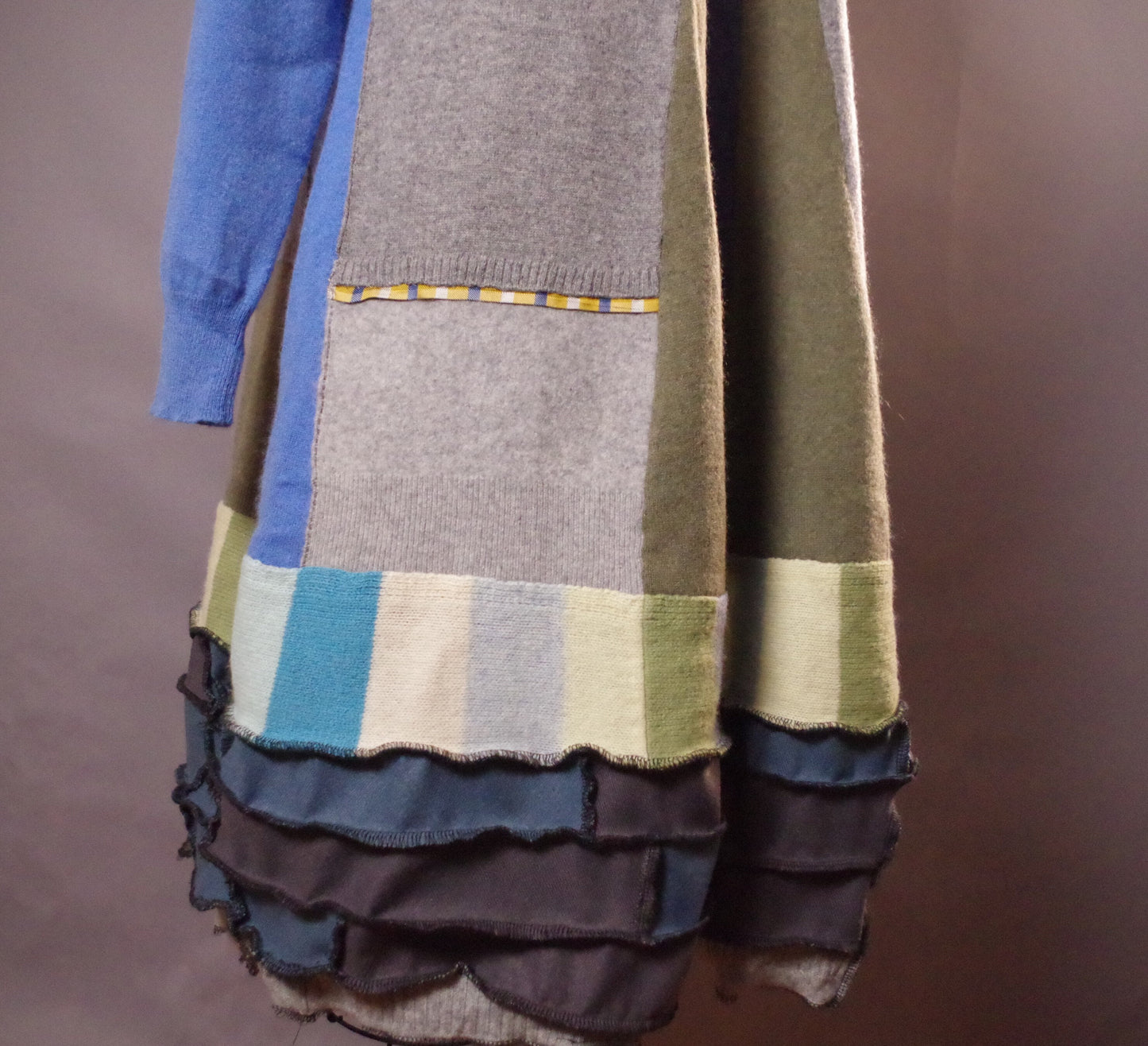 OOAK Cashmere Dress, Unique Long Cashmere Dress, Up-cycled Cashmere Dress, Up-cycled Clothing