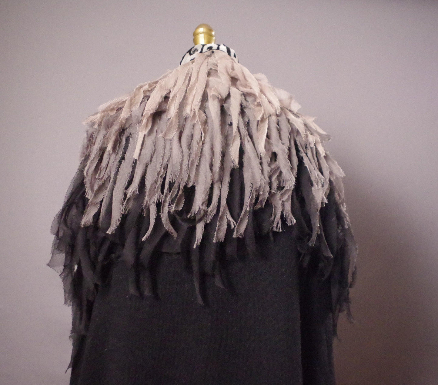 OOAK Ruffled Vest, Unique Avantgarde Wool Vest, One of a Kind sleeveles jacket vest