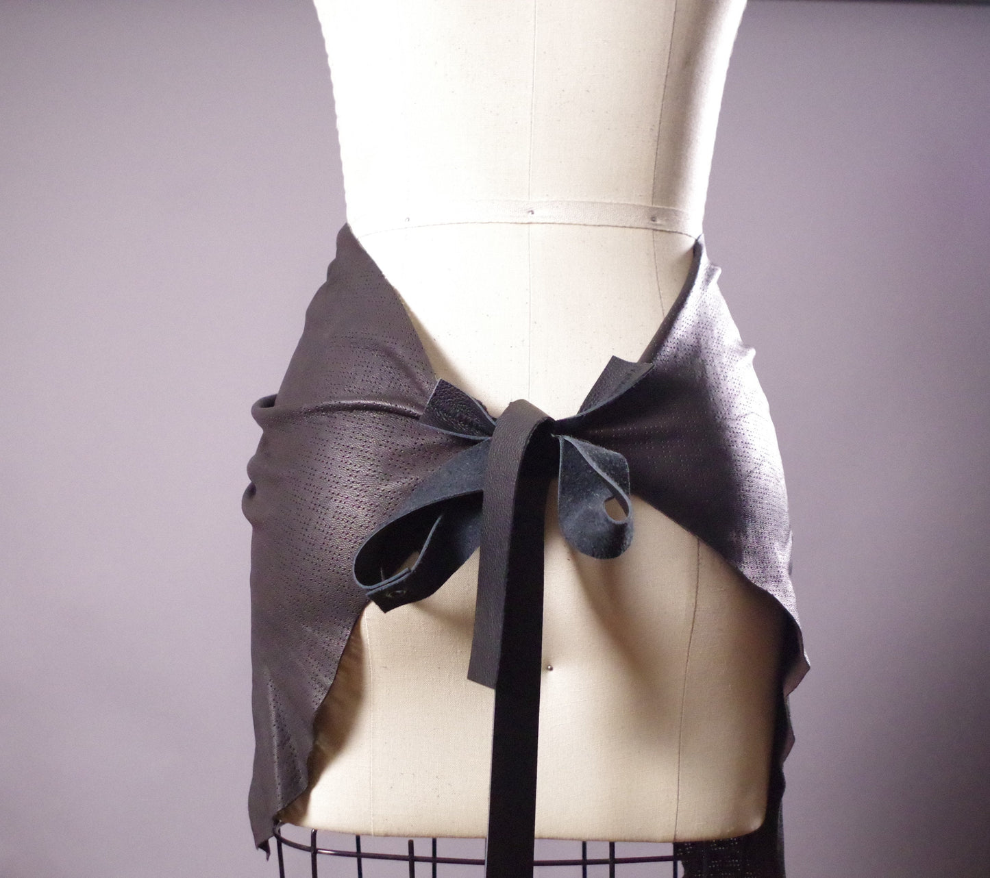 Genuine Leather Skirt Belt, Ruffled Leather Belt, Women's Wrap Belt, Leather Accessories