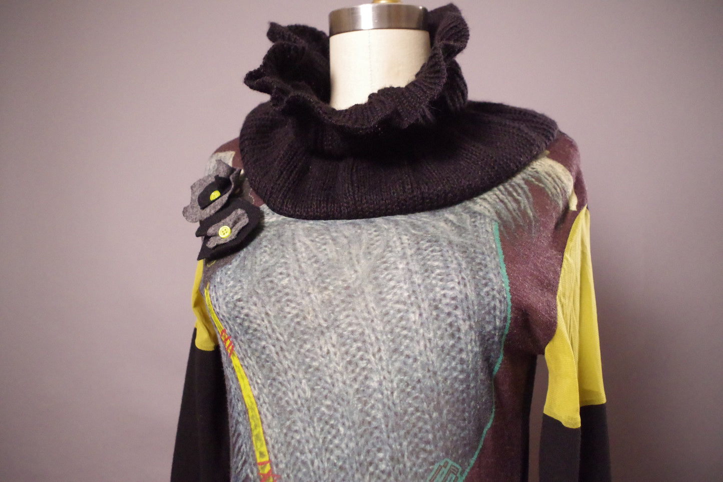 Unique Up-cycled Dress, OOAK Funky dress, Up-cycled Clothing