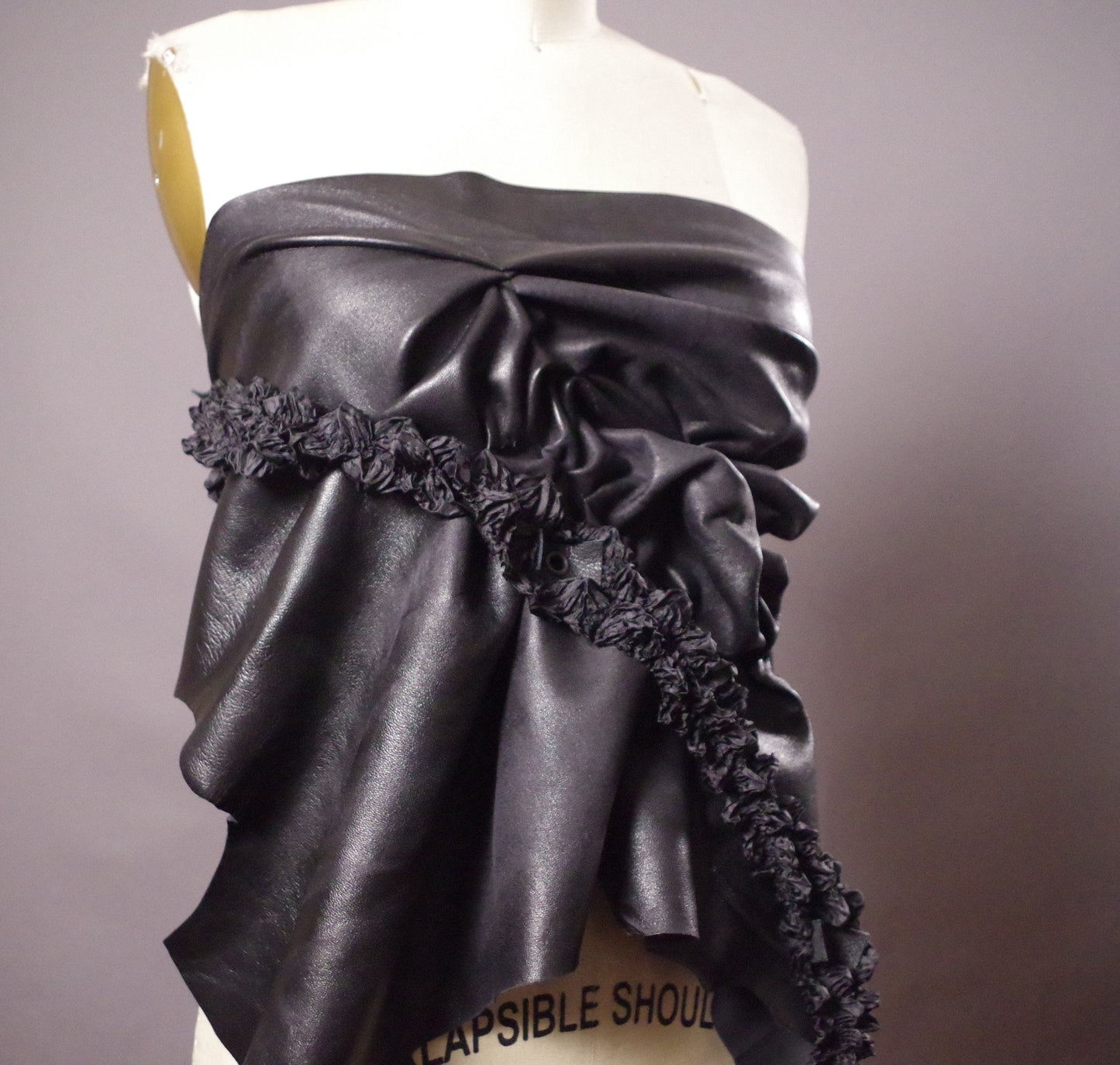 Multi use leather top, Festival leather halter top, Party leather halter top, Leather accessories