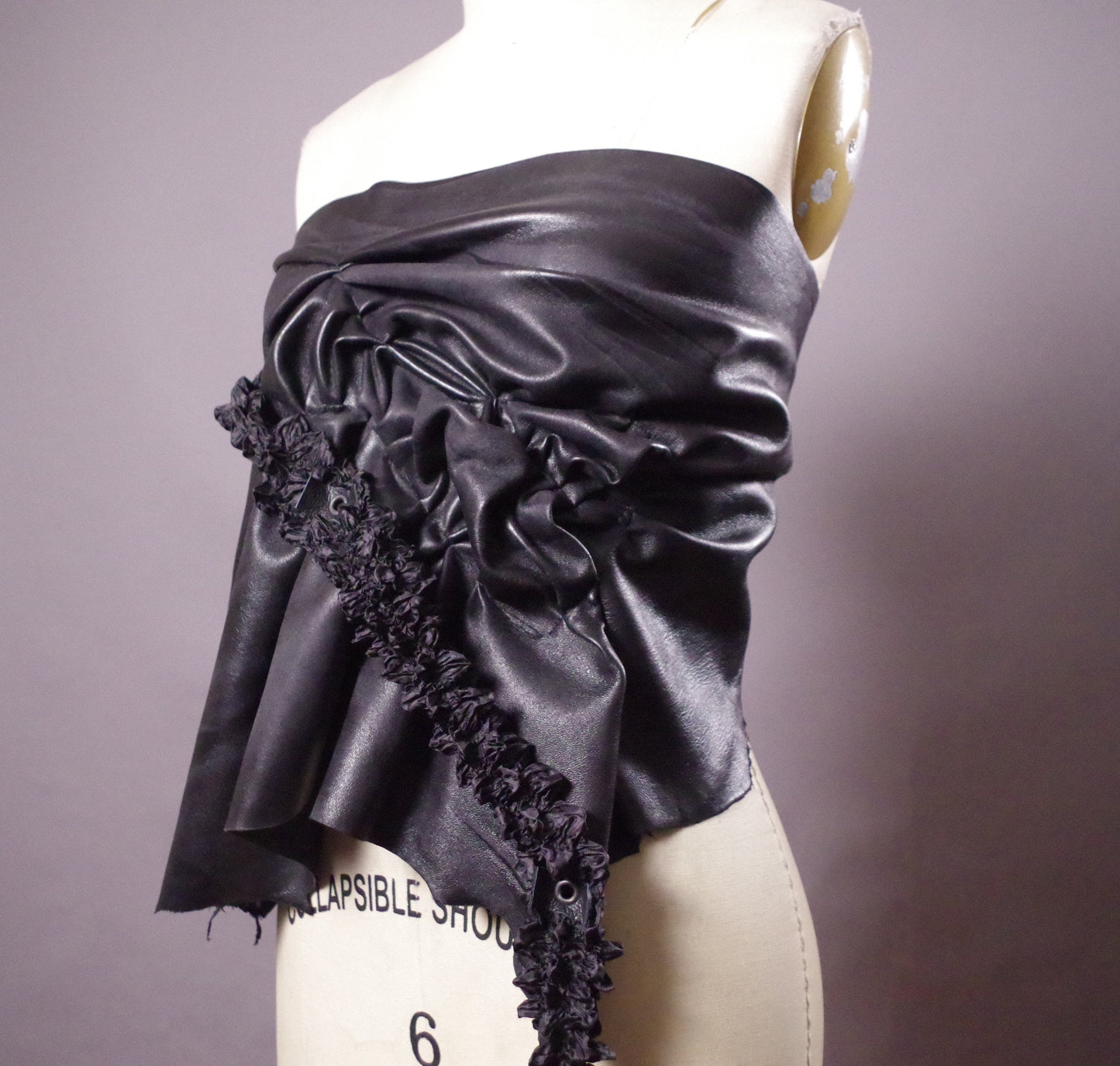 Multi use leather top, Festival leather halter top, Party leather halter top, Leather accessories