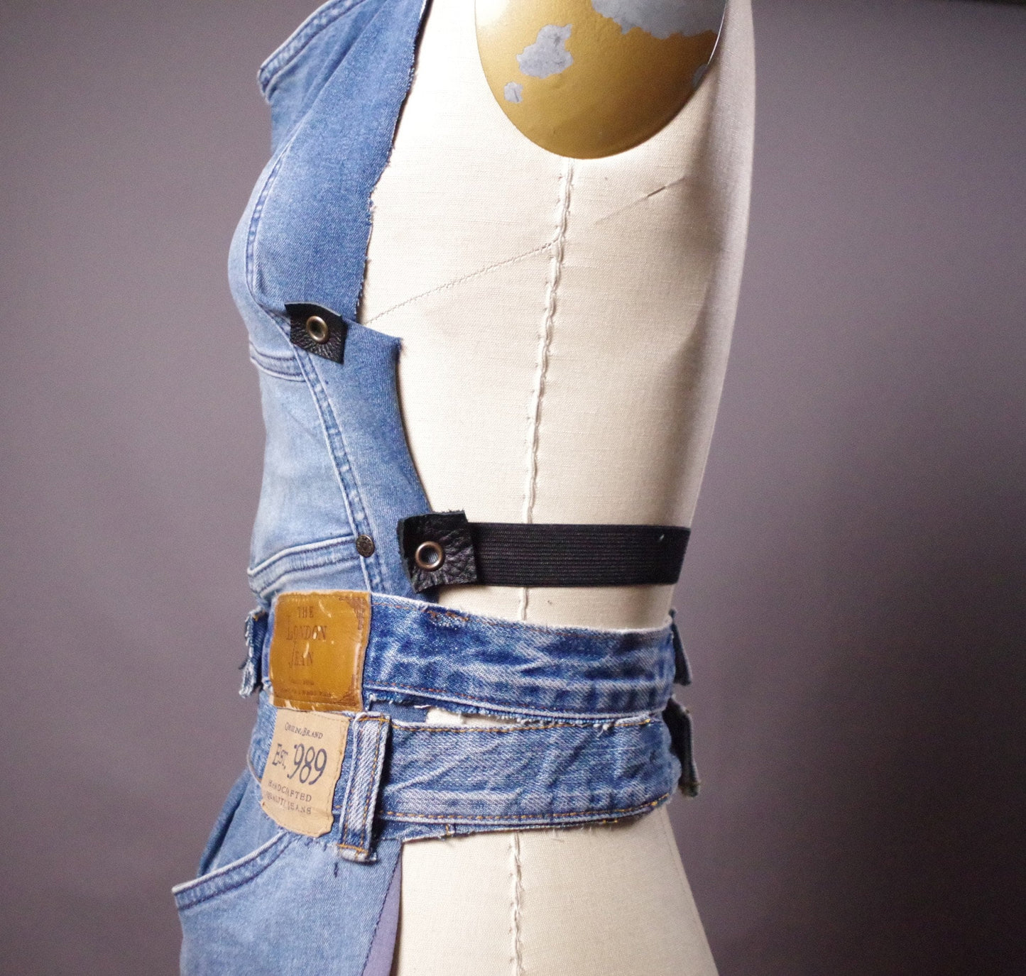Jean Tunic Top, Denim Backless Top, Jean Denim Summer Top, Denim Tunic