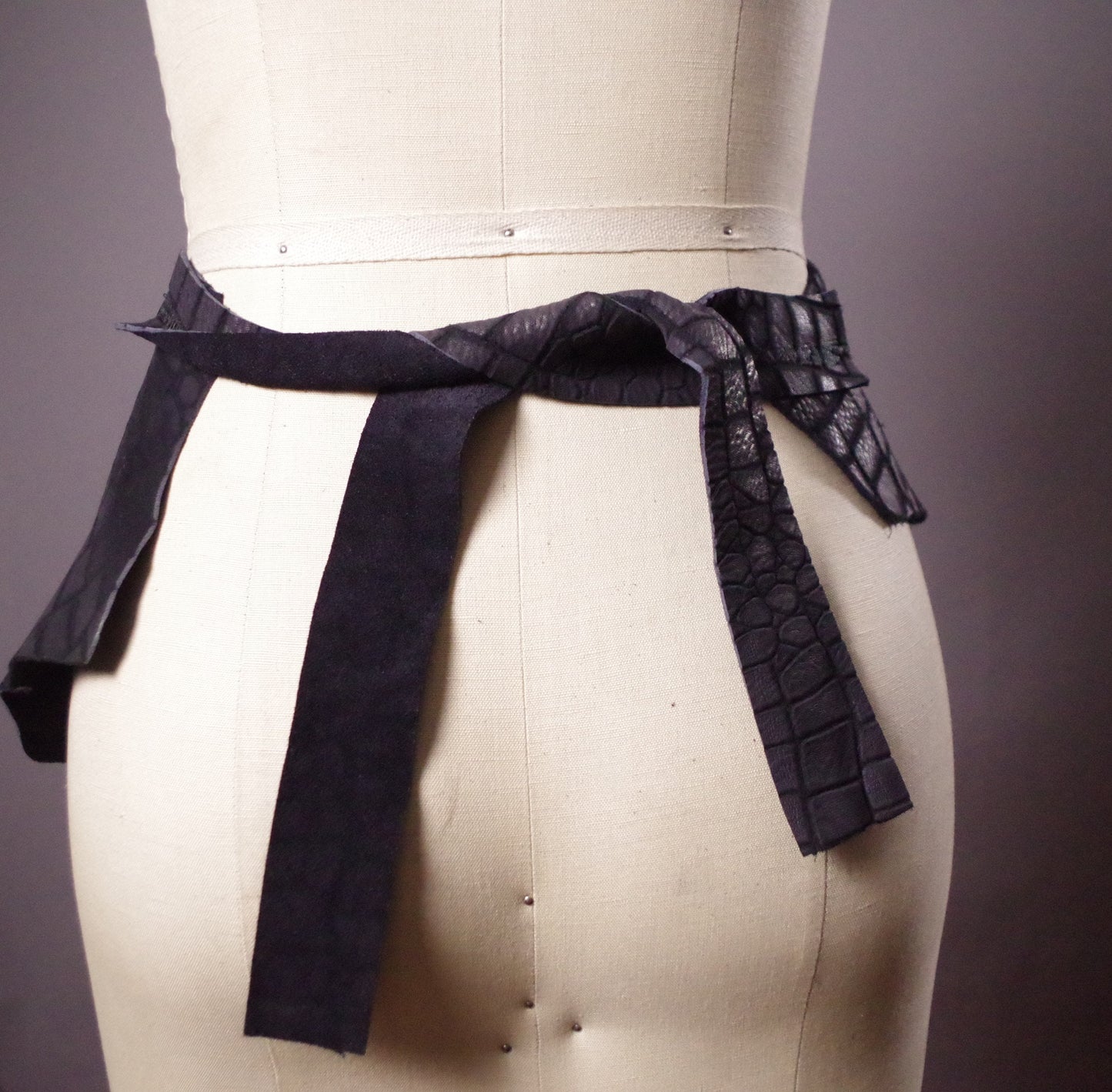 Genuine Leather Obi Belt, Wrap Leather Obi Belt, Women's Leather Belt, Goth leather belt