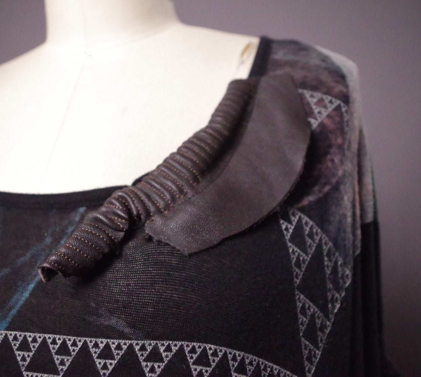 L Withcy Ripped tunic dress, Moon Print ripped tunic, Goth clothes
