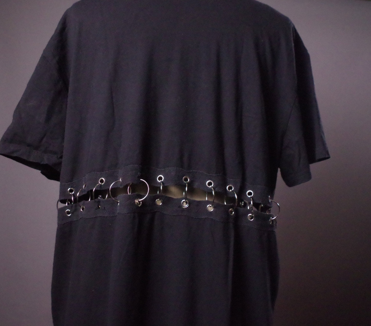 Pierced Goth Tshirt Dress, Long black tee dress, Alternative Clothes, Goth clothes