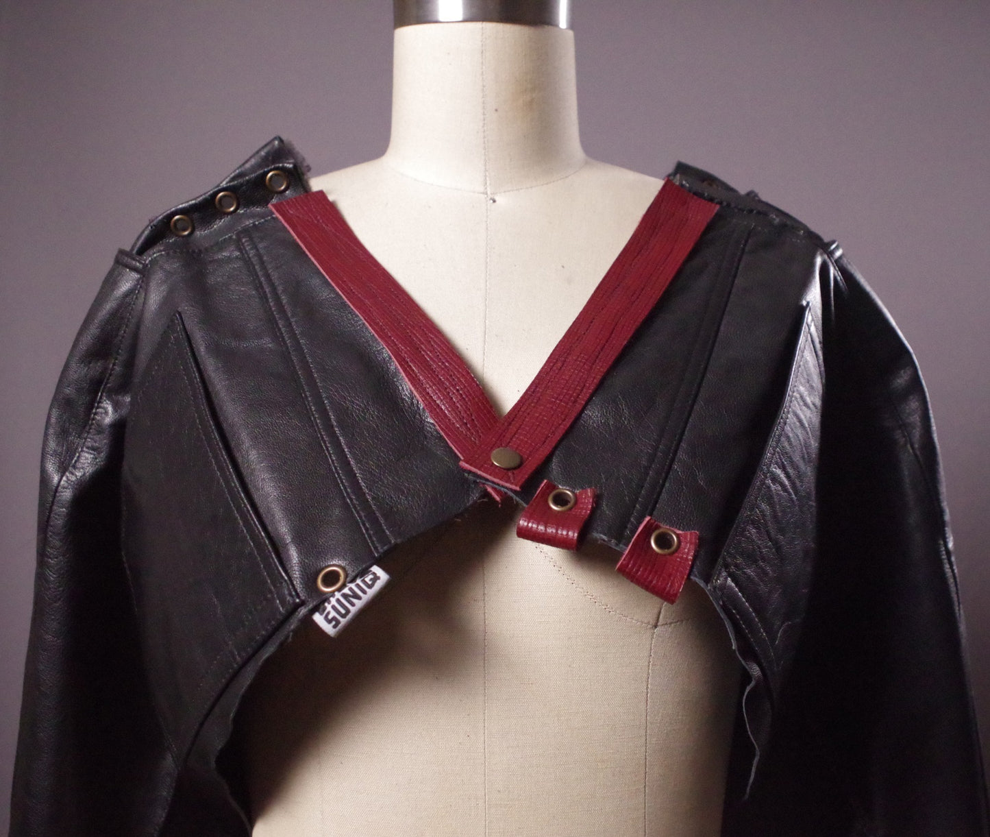 Goth Leather Jacket, Women Leather Crop Jacket, Bolero Leather Jacket, Alternative Fashion