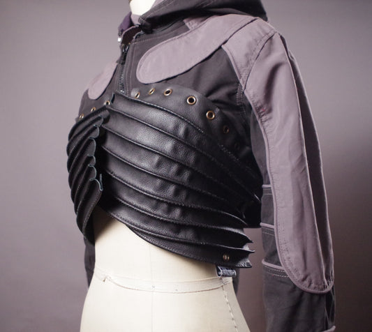 Cyberpunk women Jacket, OOAK leather jacket, Punk wear, Cyberpunk hoodie, Alternative Clothes