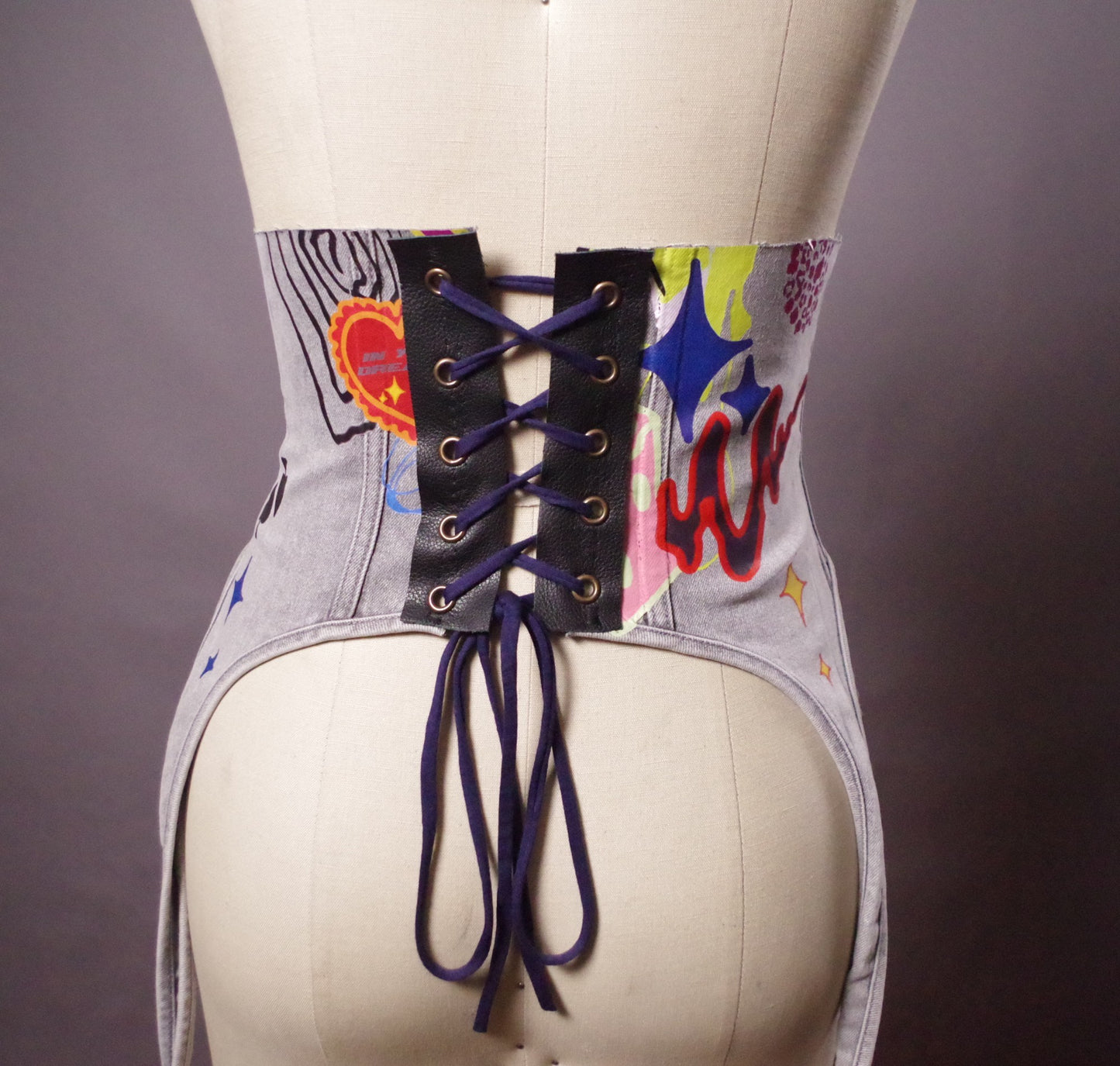 Unique Denim Corset Belt, Up-cycled Corset Jean Belt, Denim Jean Belt, SUNIQ Unique Denim Corset Belt, Up-cycled Corset Jean Belt, Denim Jean Belt, SUNIQ