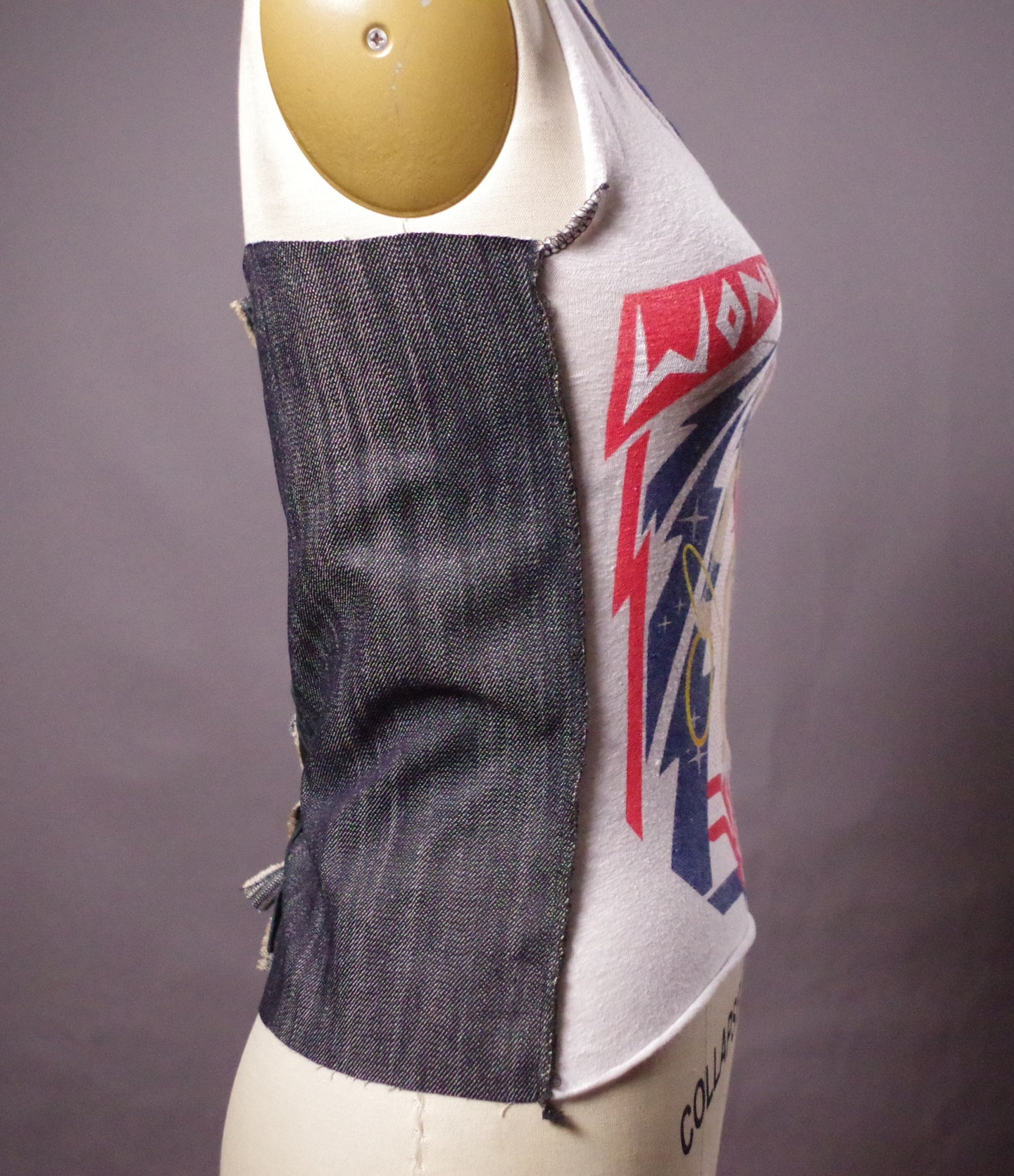 Jean Corset Top, Tshirt Denim Corset Top, Jean Denim Summer Top
