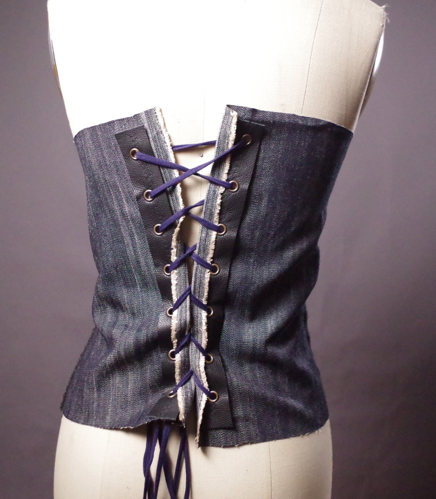 Jean Corset Top, Tshirt Denim Corset Top, Jean Denim Summer Top